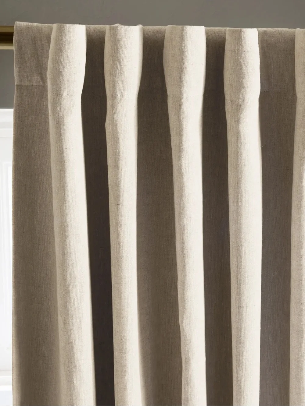 NWT QUINCE Set Of 2 48x84 European Linen True Blackout Curtains Flax 9989